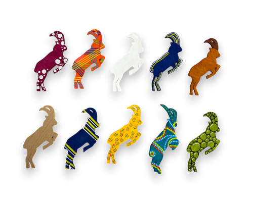 Deko-Magnet Steinbock